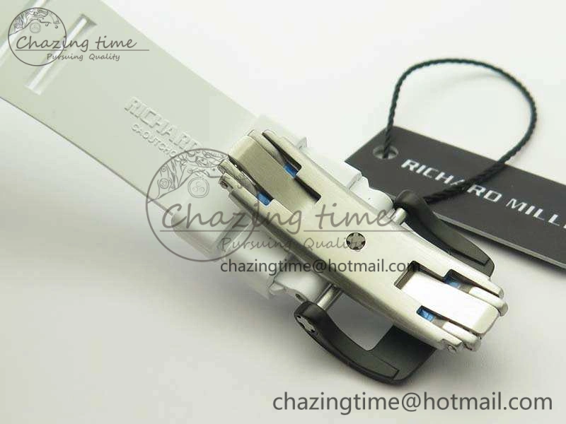 RM035-02 Forged Carbon Case KVF Best Edition Skeleton Dial On White Rubber Strap MIYOTA8215 V Upgraded 9498