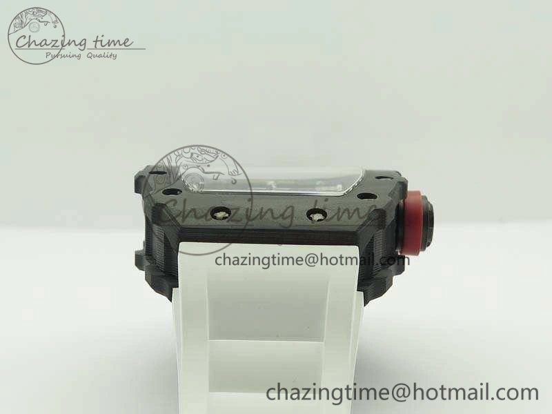 RM035-02 Forged Carbon Case KVF Best Edition Skeleton Dial On White Rubber Strap MIYOTA8215 V Upgraded 9498