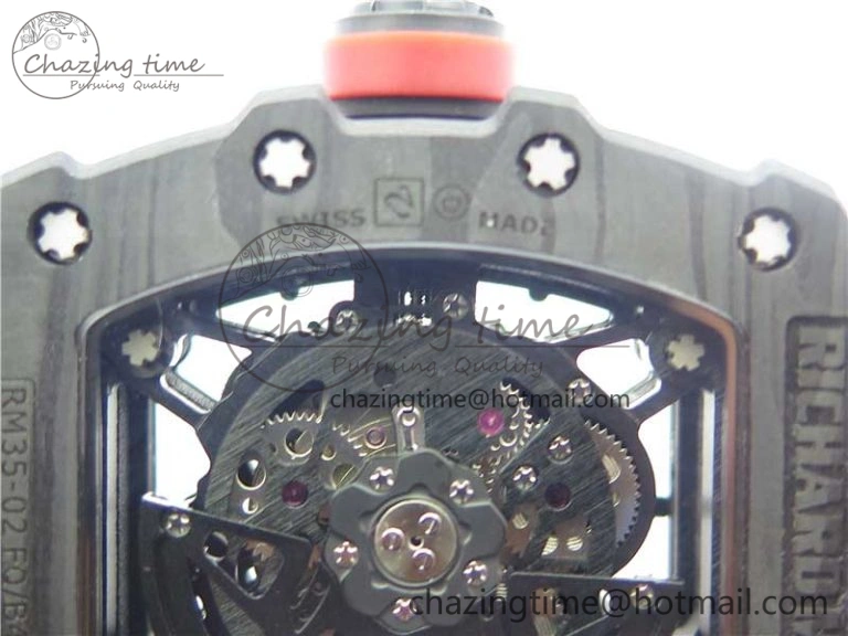 Unique RM035-02 KVF Best Edition Skeleton Dial Red on Rubber Strap MIYOTA8215 V 9449