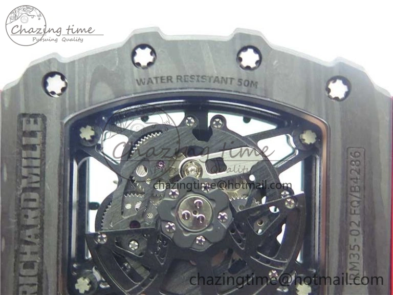 Unique RM035-02 KVF Best Edition Skeleton Dial Red on Rubber Strap MIYOTA8215 V 9449