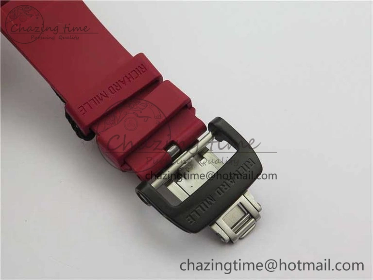 Unique RM035-02 KVF Best Edition Skeleton Dial Red on Rubber Strap MIYOTA8215 V 9449