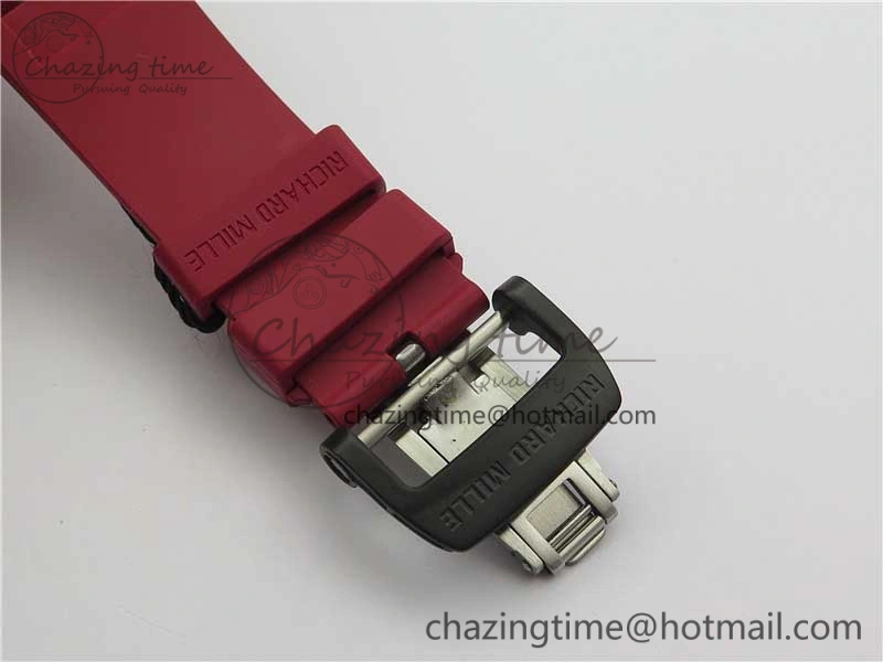 Unique RM035-02 KVF Best Edition Skeleton Dial Red on Rubber Strap MIYOTA8215 V 9449