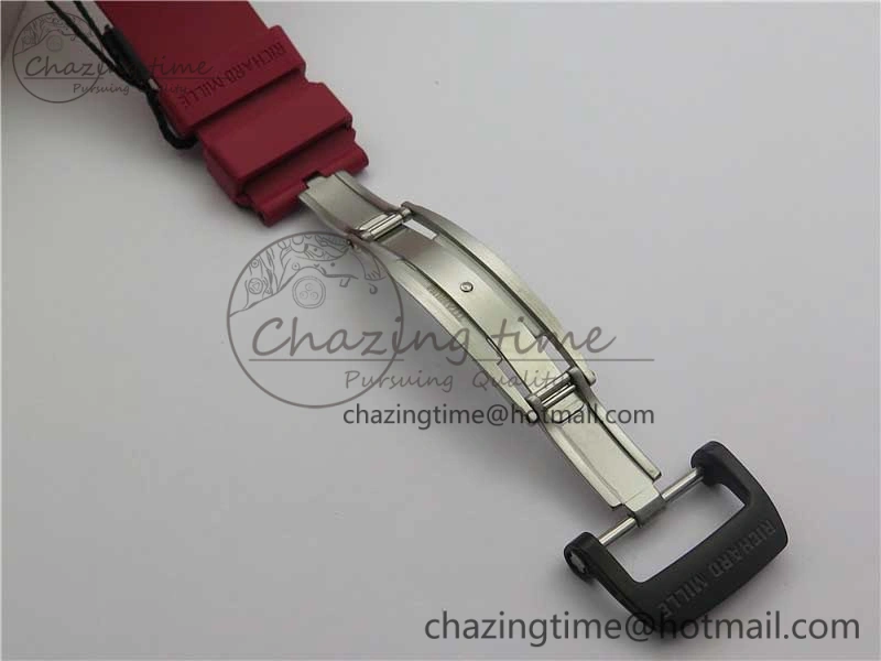 Unique RM035-02 KVF Best Edition Skeleton Dial Red on Rubber Strap MIYOTA8215 V 9449