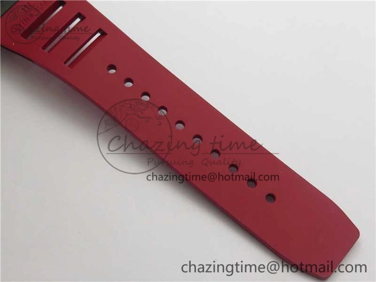 Unique RM035-02 KVF Best Edition Skeleton Dial Red on Rubber Strap MIYOTA8215 V 9449