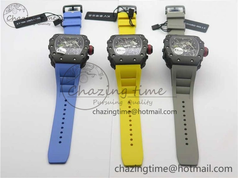 Unique RM035-02 KVF Best Edition Skeleton Dial Red on Rubber Strap MIYOTA8215 V 9449