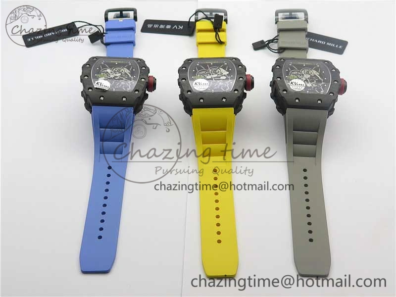 Unique RM035-02 KVF Best Edition Skeleton Dial Red on Rubber Strap MIYOTA8215 V 9449