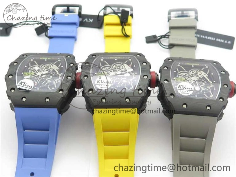 Unique RM035-02 KVF Best Edition Skeleton Dial Red on Rubber Strap MIYOTA8215 V 9449