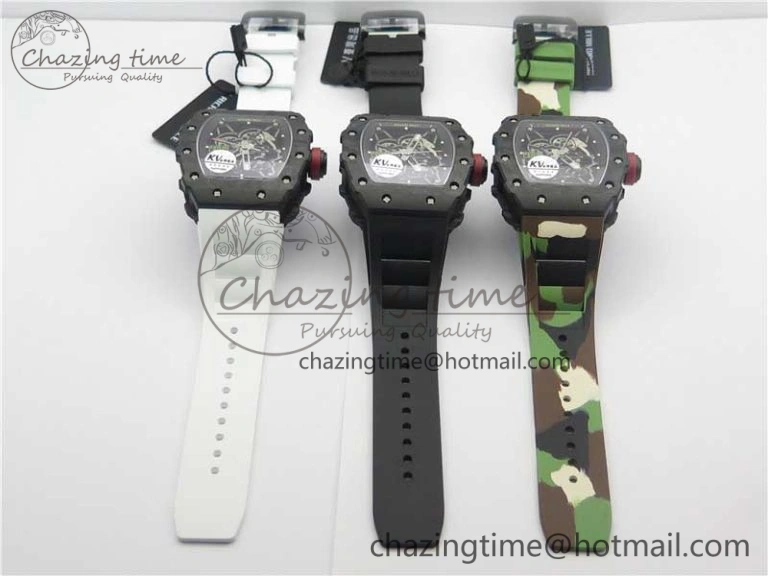 Unique RM035-02 KVF Best Edition Skeleton Dial Red on Rubber Strap MIYOTA8215 V 9449
