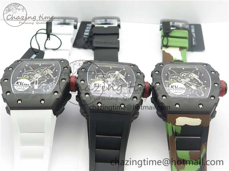 Unique RM035-02 KVF Best Edition Skeleton Dial Red on Rubber Strap MIYOTA8215 V 9449