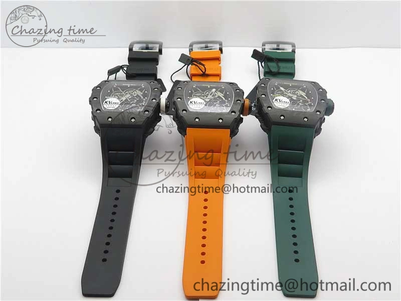 Unique RM035-02 KVF Best Edition Skeleton Dial Red on Rubber Strap MIYOTA8215 V 9449