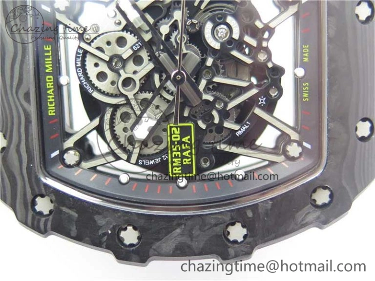 Unique RM035-02 KVF Best Edition Skeleton Dial Red on Rubber Strap MIYOTA8215 V 9449