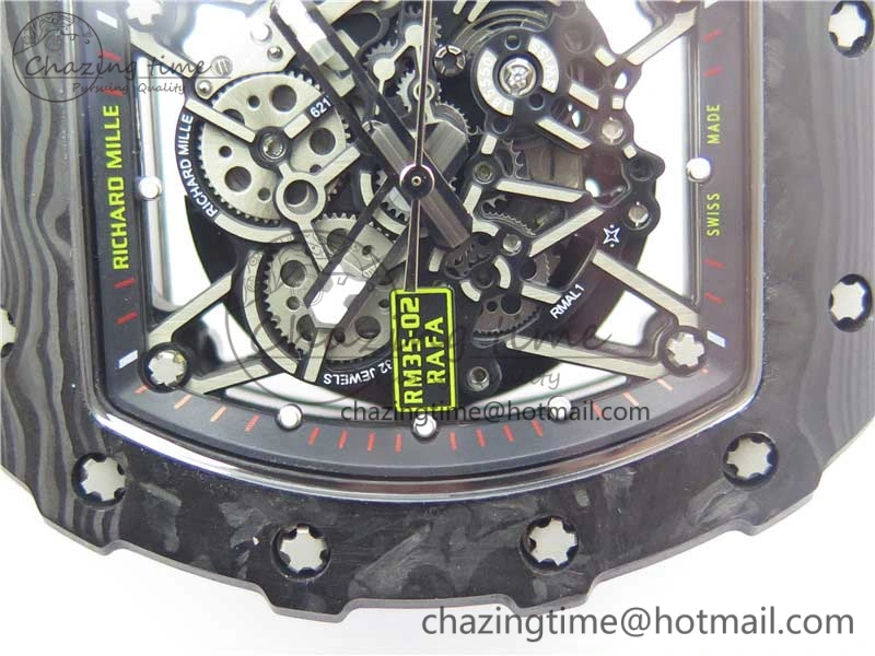 Unique RM035-02 KVF Best Edition Skeleton Dial Red on Rubber Strap MIYOTA8215 V 9449