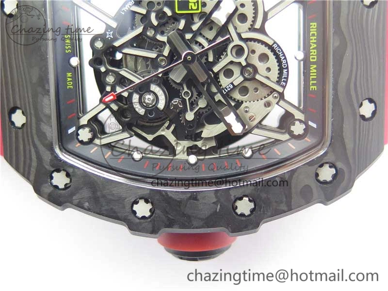 Unique RM035-02 KVF Best Edition Skeleton Dial Red on Rubber Strap MIYOTA8215 V 9449