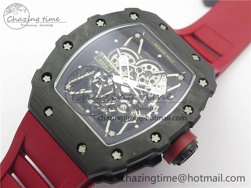 Unique RM035-02 KVF Best Edition Skeleton Dial Red on Rubber Strap MIYOTA8215 V 9449