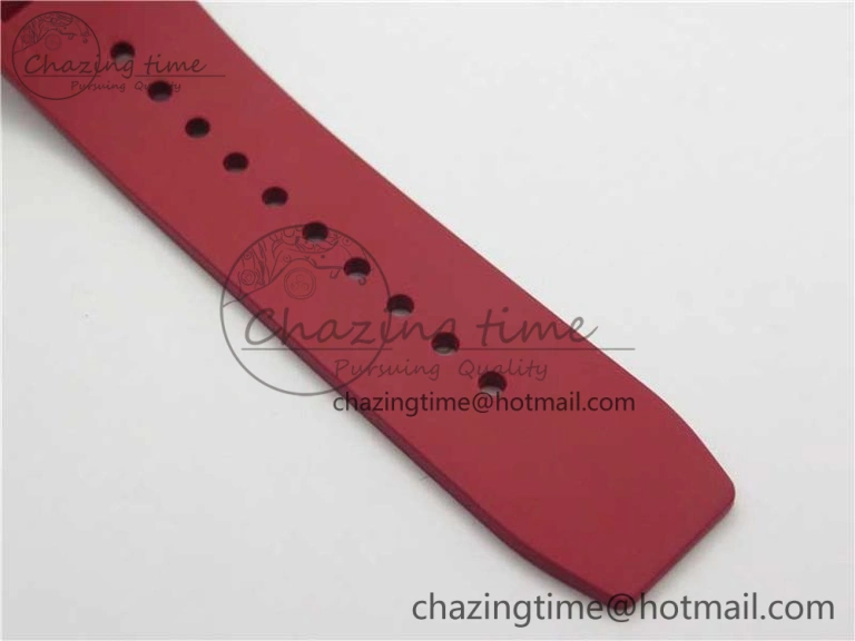 Comfortable RM035-02 KVF Best Edition Solid Caseback Skeleton Dial Red on Rubber Strap MIYOTA8215 V 9446