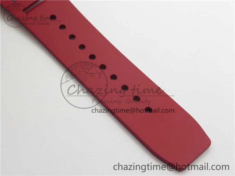 Comfortable RM035-02 KVF Best Edition Solid Caseback Skeleton Dial Red on Rubber Strap MIYOTA8215 V 9446