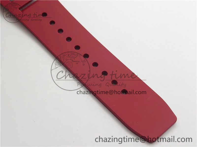 Comfortable RM035-02 KVF Best Edition Solid Caseback Skeleton Dial Red on Rubber Strap MIYOTA8215 V 9446