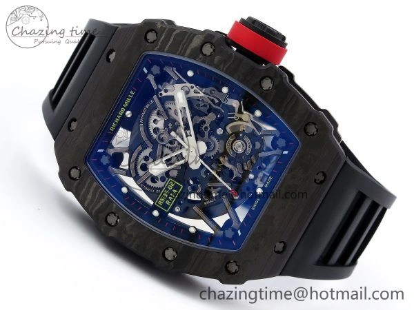 Original RM035-02 NTPT ZF 1:1 Best Edition Skeleton Dial on Black Rubber Strap RMAL1 Super Clone V 9285