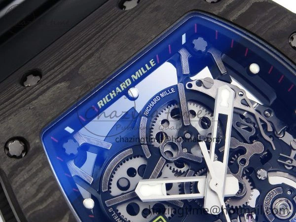 Original RM035-02 NTPT ZF 1:1 Best Edition Skeleton Dial on Black Rubber Strap RMAL1 Super Clone V 9285