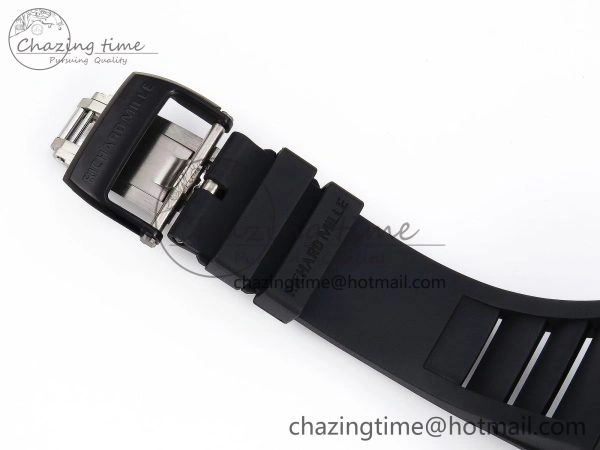 Original RM035-02 NTPT ZF 1:1 Best Edition Skeleton Dial on Black Rubber Strap RMAL1 Super Clone V 9285