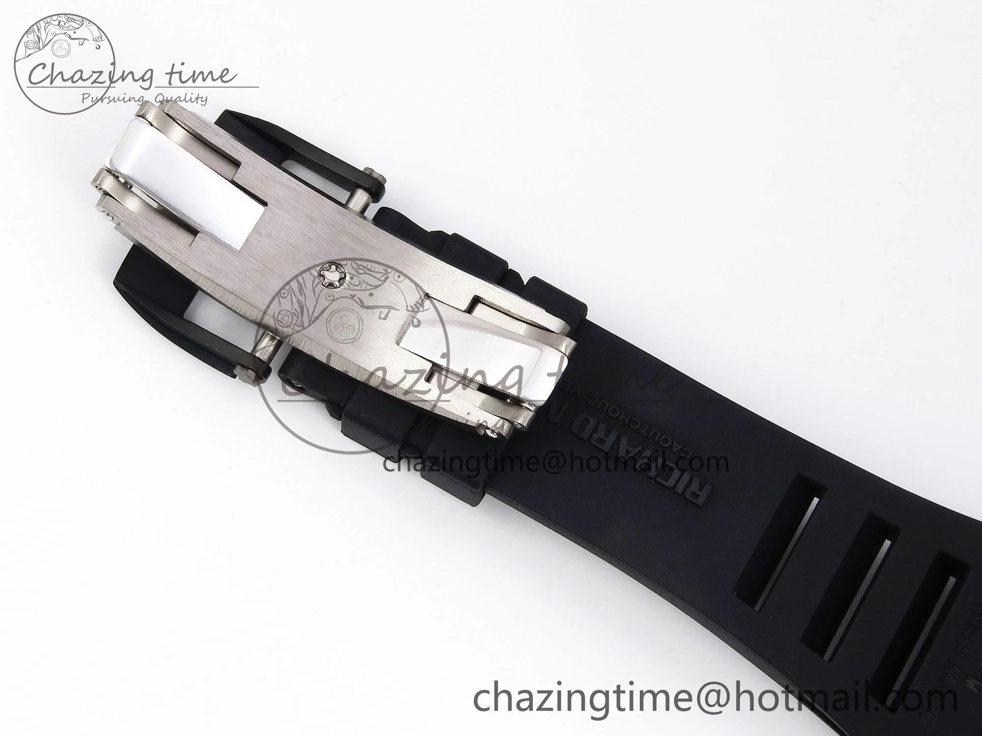 Original RM035-02 NTPT ZF 1:1 Best Edition Skeleton Dial on Black Rubber Strap RMAL1 Super Clone V 9285