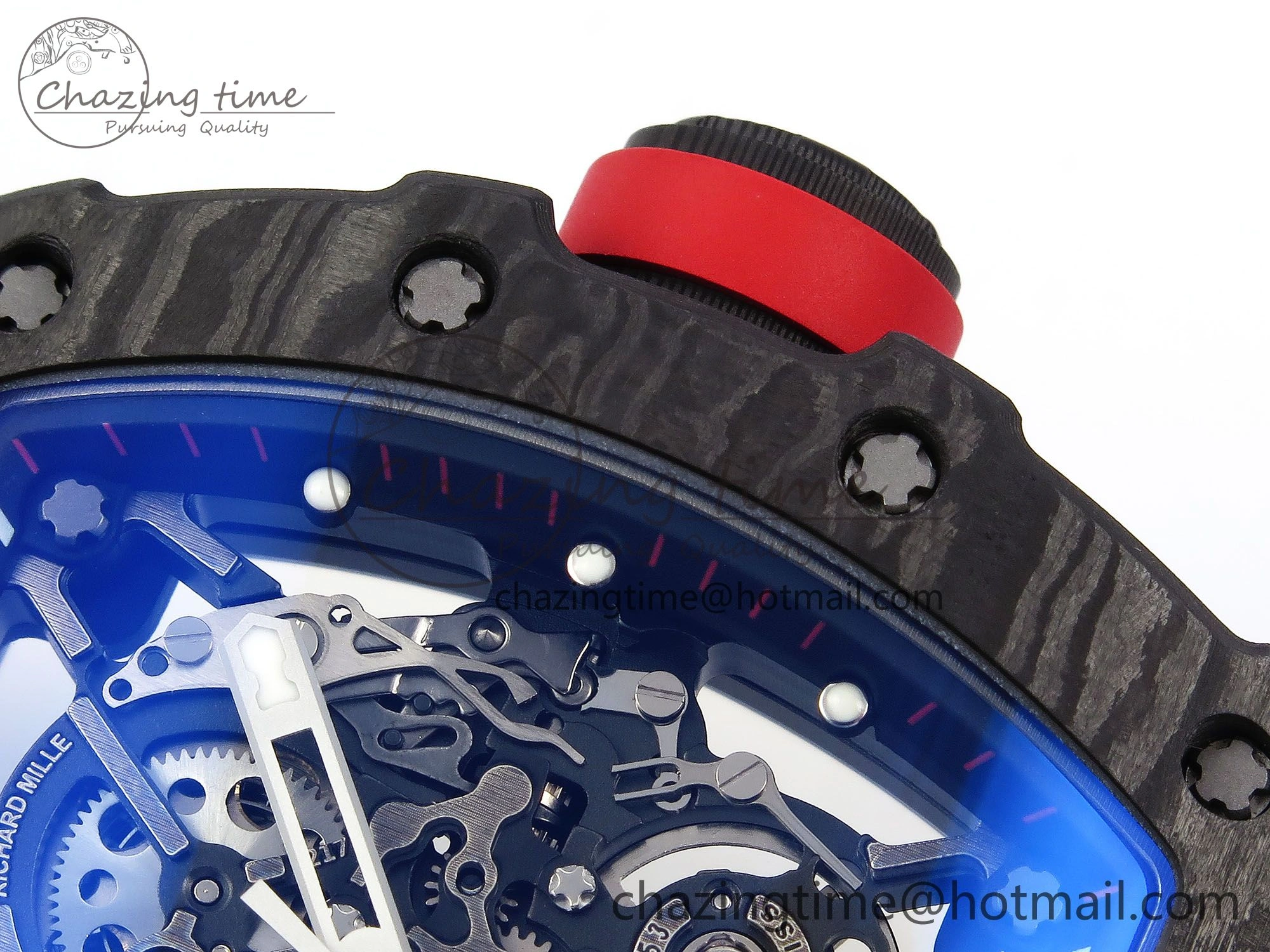 RM035-02 NTPT ZF 1:1 Best Edition Skeleton Dial on Red Rubber Strap RMAL1 Super Clone V Supportive 9283