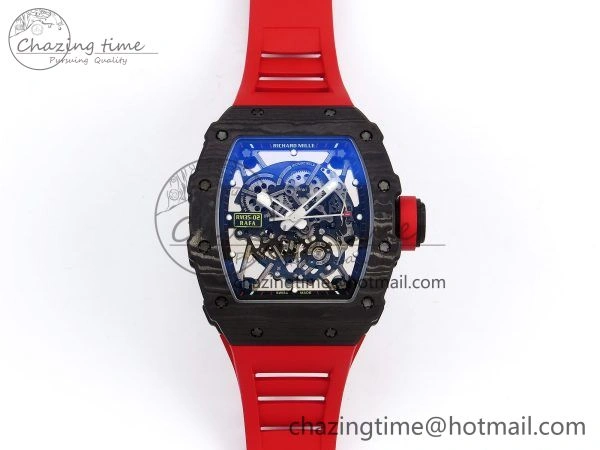 RM035-02 NTPT ZF 1:1 Best Edition Skeleton Dial on Red Rubber Strap RMAL1 Super Clone V Supportive 9283