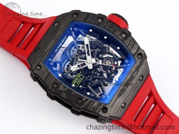 RM035-02 NTPT ZF 1:1 Best Edition Skeleton Dial on Red Rubber Strap RMAL1 Super Clone V Supportive 9283