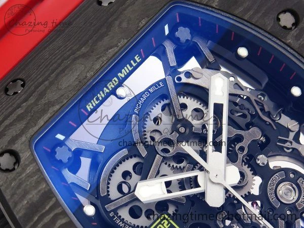 RM035-02 NTPT ZF 1:1 Best Edition Skeleton Dial on Red Rubber Strap RMAL1 Super Clone V Supportive 9283