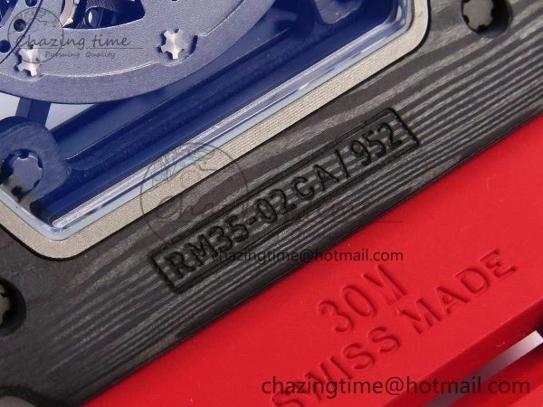 RM035-02 NTPT ZF 1:1 Best Edition Skeleton Dial on Red Rubber Strap RMAL1 Super Clone V Supportive 9283