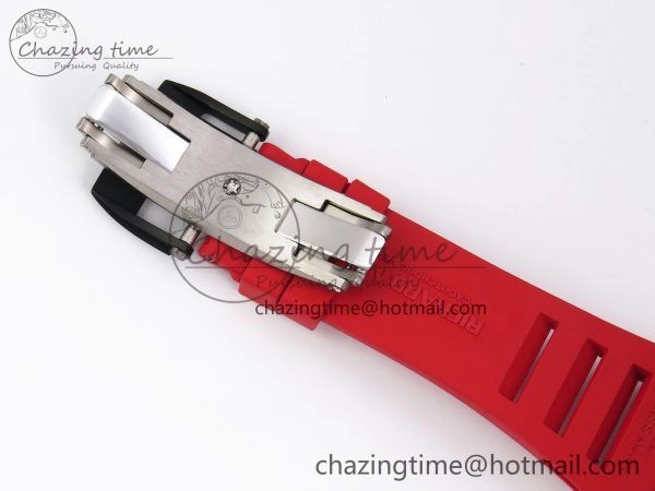 RM035-02 NTPT ZF 1:1 Best Edition Skeleton Dial on Red Rubber Strap RMAL1 Super Clone V Supportive 9283