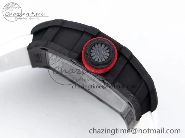 Timeless RM035-02 NTPT ZF 1:1 Best Edition Skeleton Dial on White Rubber Strap RMAL1 Super Clone V 9284