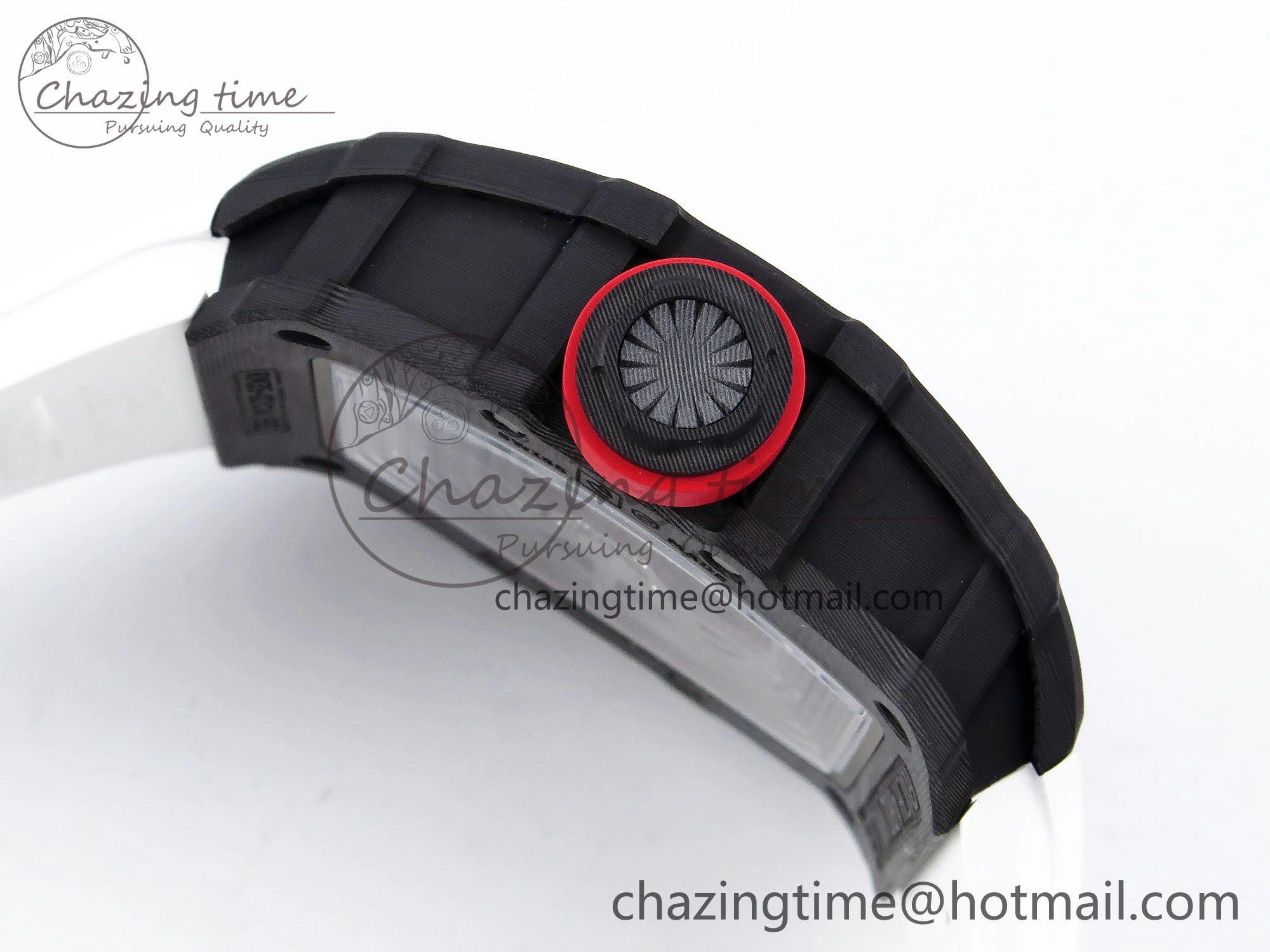 Timeless RM035-02 NTPT ZF 1:1 Best Edition Skeleton Dial on White Rubber Strap RMAL1 Super Clone V 9284