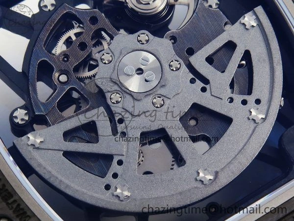 Timeless RM035-02 NTPT ZF 1:1 Best Edition Skeleton Dial on White Rubber Strap RMAL1 Super Clone V 9284