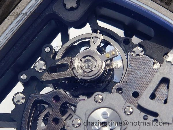 Timeless RM035-02 NTPT ZF 1:1 Best Edition Skeleton Dial on White Rubber Strap RMAL1 Super Clone V 9284