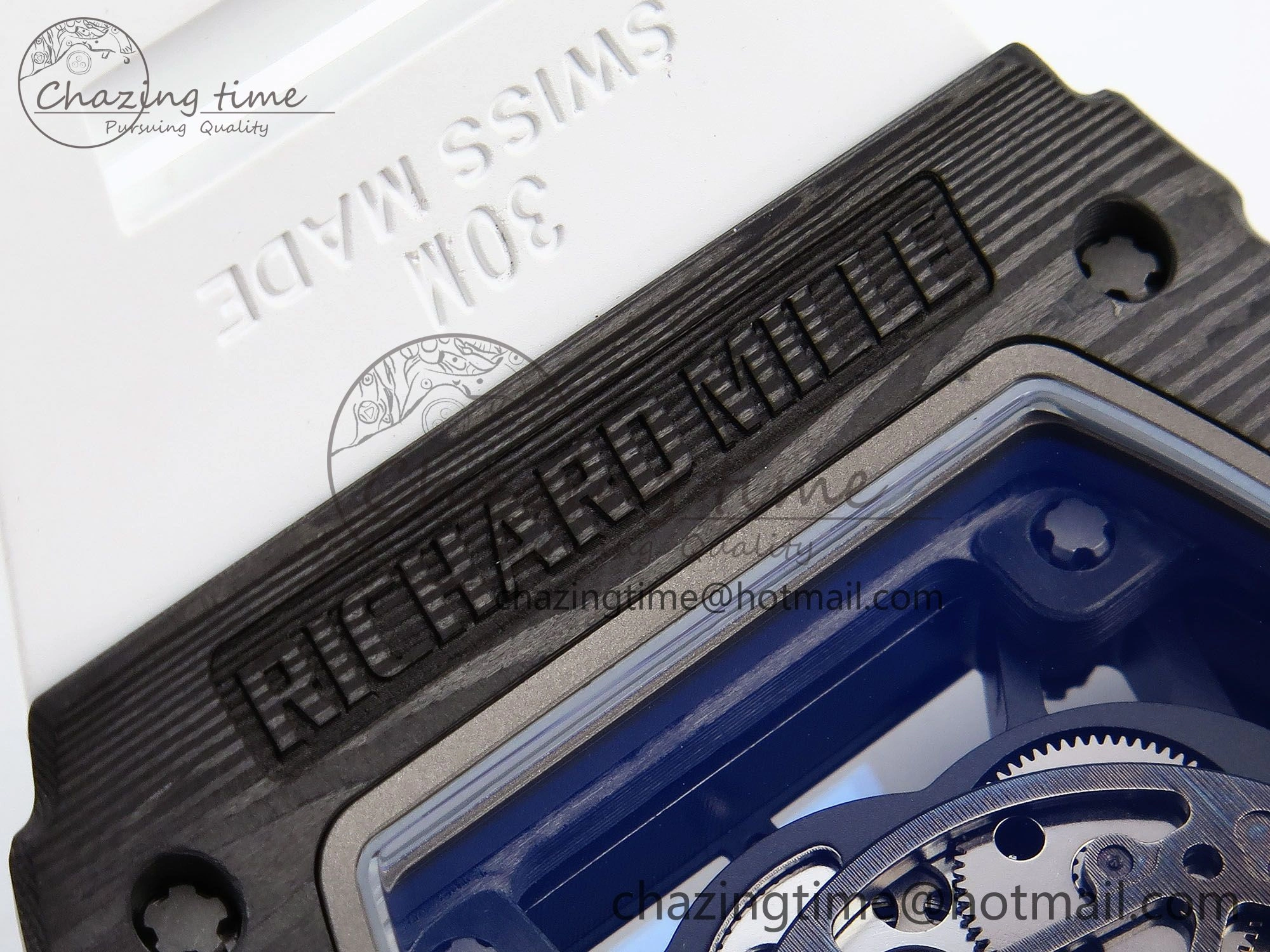 Timeless RM035-02 NTPT ZF 1:1 Best Edition Skeleton Dial on White Rubber Strap RMAL1 Super Clone V 9284