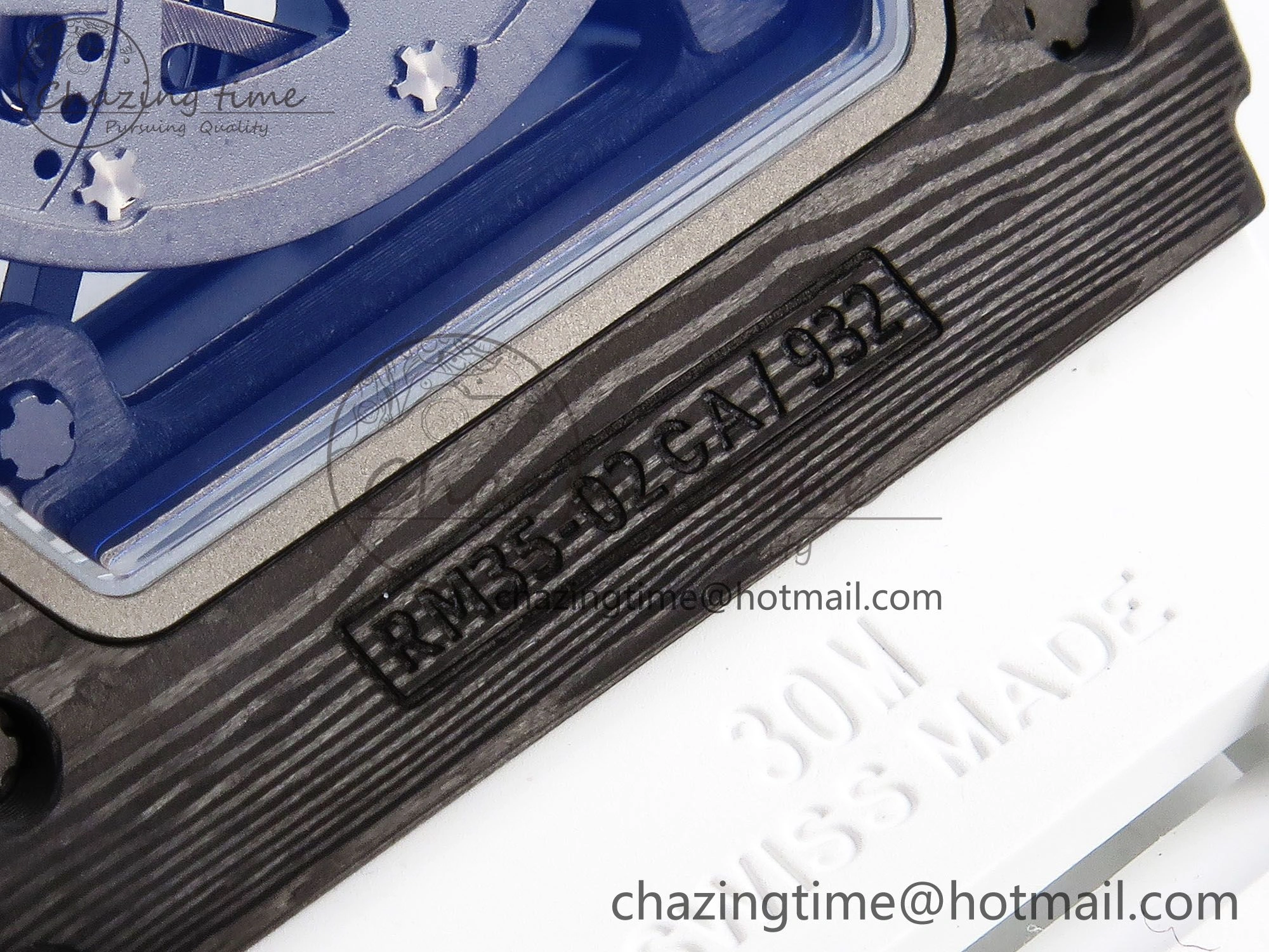 Timeless RM035-02 NTPT ZF 1:1 Best Edition Skeleton Dial on White Rubber Strap RMAL1 Super Clone V 9284