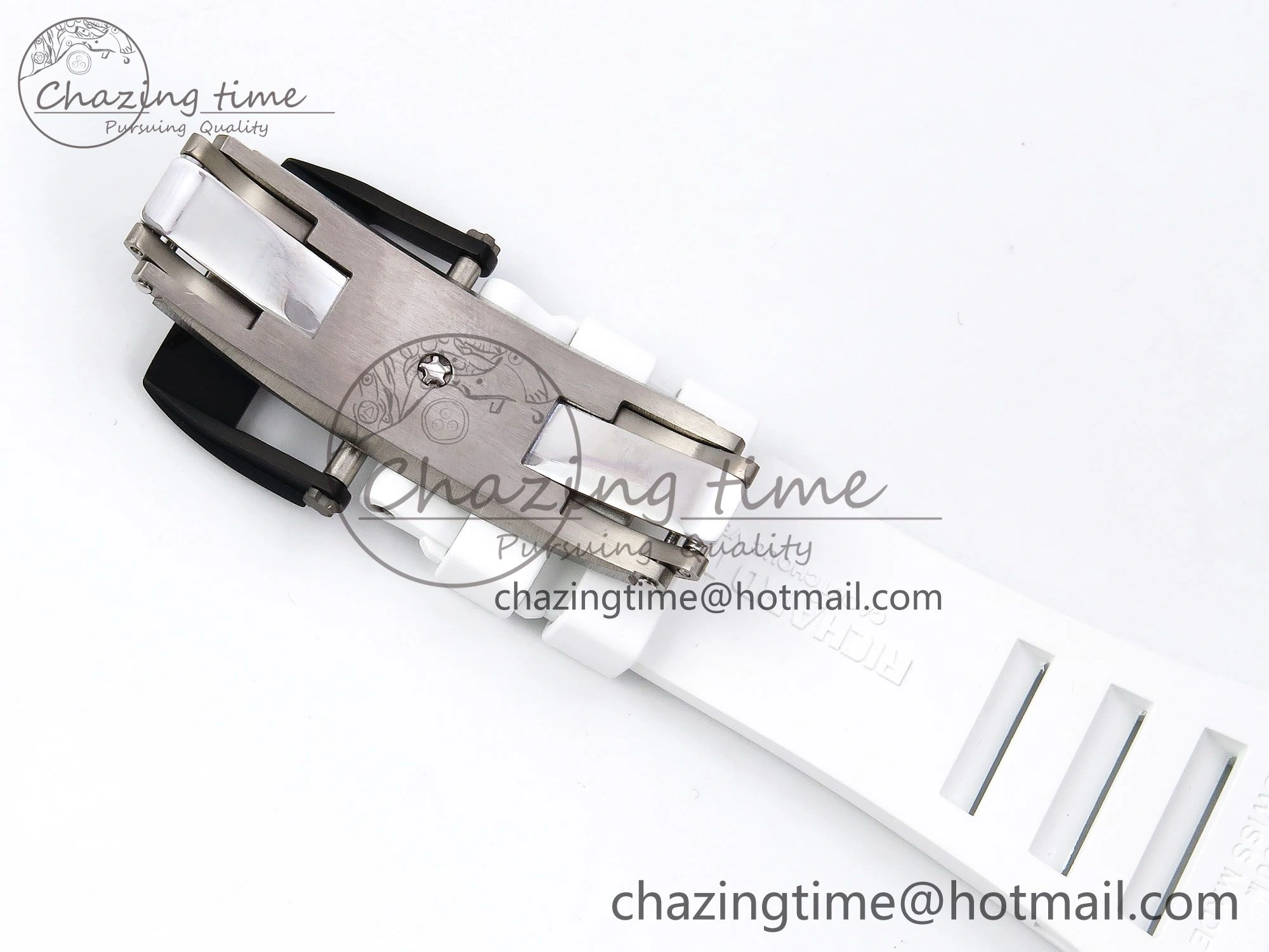 Timeless RM035-02 NTPT ZF 1:1 Best Edition Skeleton Dial on White Rubber Strap RMAL1 Super Clone V 9284