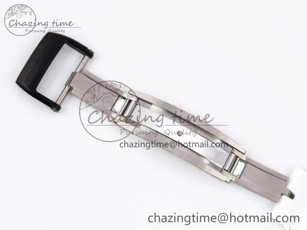 Timeless RM035-02 NTPT ZF 1:1 Best Edition Skeleton Dial on White Rubber Strap RMAL1 Super Clone V 9284
