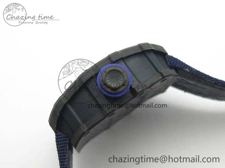 RM035-02 PSG Forged Carbon Caseback KVF Best Edition Skeleton Dial On Blue Nylon Strap MIYOTA8215 V Lightweight 9516