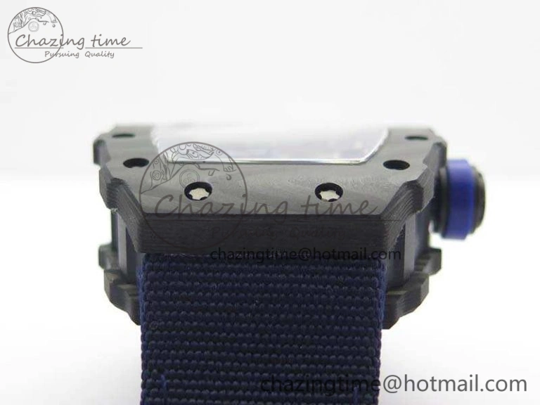 RM035-02 PSG Forged Carbon Caseback KVF Best Edition Skeleton Dial On Blue Nylon Strap MIYOTA8215 V Lightweight 9516