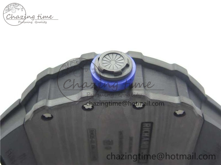 Packable RM035-02 PSG KVF Best Edition Solid Caseback Skeleton Dial Blue on Black Rubber Strap MIYOTA8215 V 9444