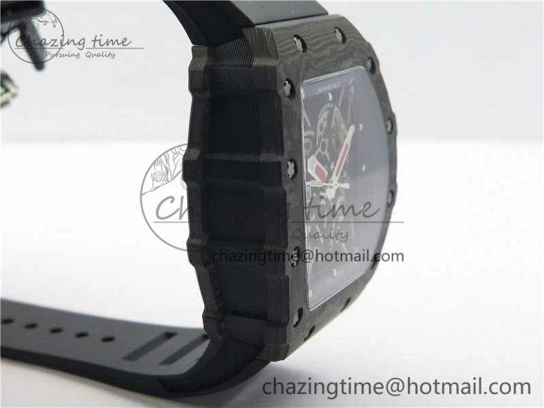 Packable RM035-02 PSG KVF Best Edition Solid Caseback Skeleton Dial Blue on Black Rubber Strap MIYOTA8215 V 9444