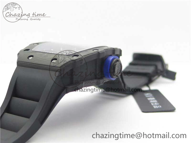 Packable RM035-02 PSG KVF Best Edition Solid Caseback Skeleton Dial Blue on Black Rubber Strap MIYOTA8215 V 9444