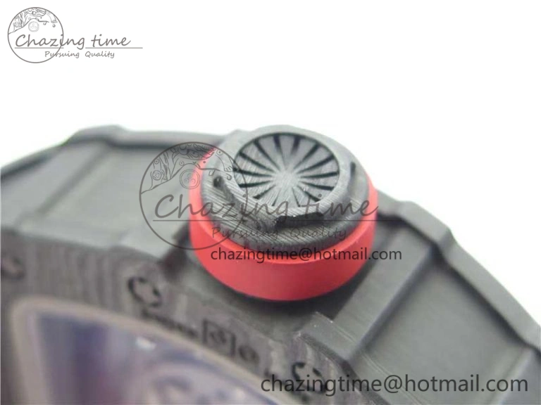 Practical RM035-02 REAL NTPT ZF X ABD UPGRADED 1:1 BEST EDITION SKELETON DIAL ON RED RUBBER STRAP NH05A V 9417