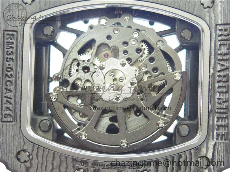 Practical RM035-02 REAL NTPT ZF X ABD UPGRADED 1:1 BEST EDITION SKELETON DIAL ON RED RUBBER STRAP NH05A V 9417