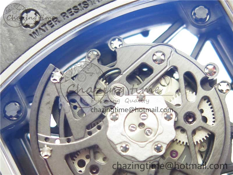 Practical RM035-02 REAL NTPT ZF X ABD UPGRADED 1:1 BEST EDITION SKELETON DIAL ON RED RUBBER STRAP NH05A V 9417