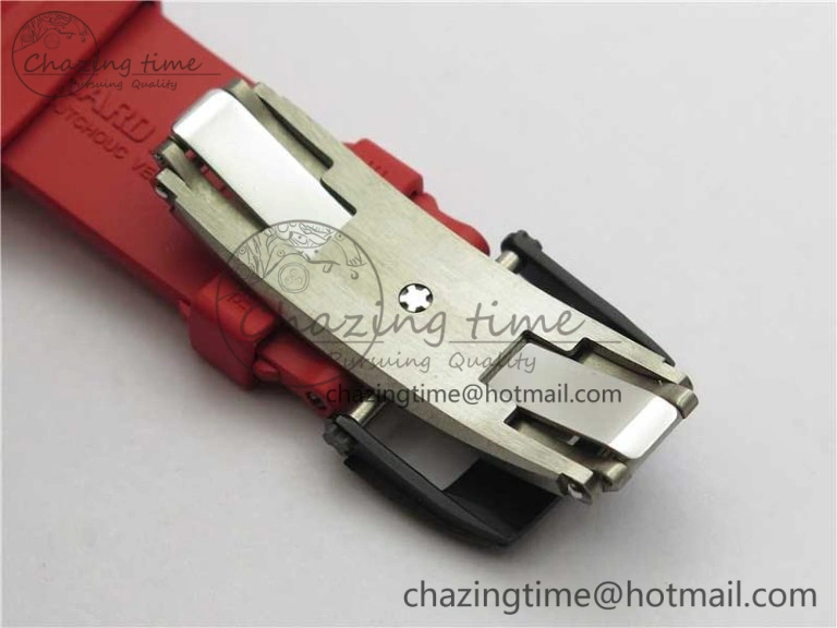 Practical RM035-02 REAL NTPT ZF X ABD UPGRADED 1:1 BEST EDITION SKELETON DIAL ON RED RUBBER STRAP NH05A V 9417