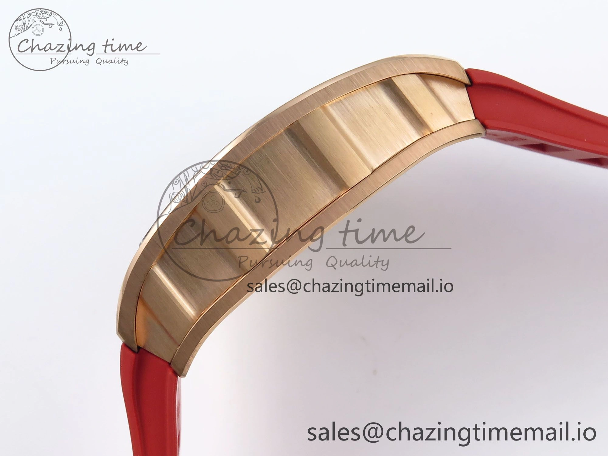 Sleek RM035-02 RG KVF 1:1 Best Edition Skeleton Dial on Red Rubber Strap Clone RMUL 9184
