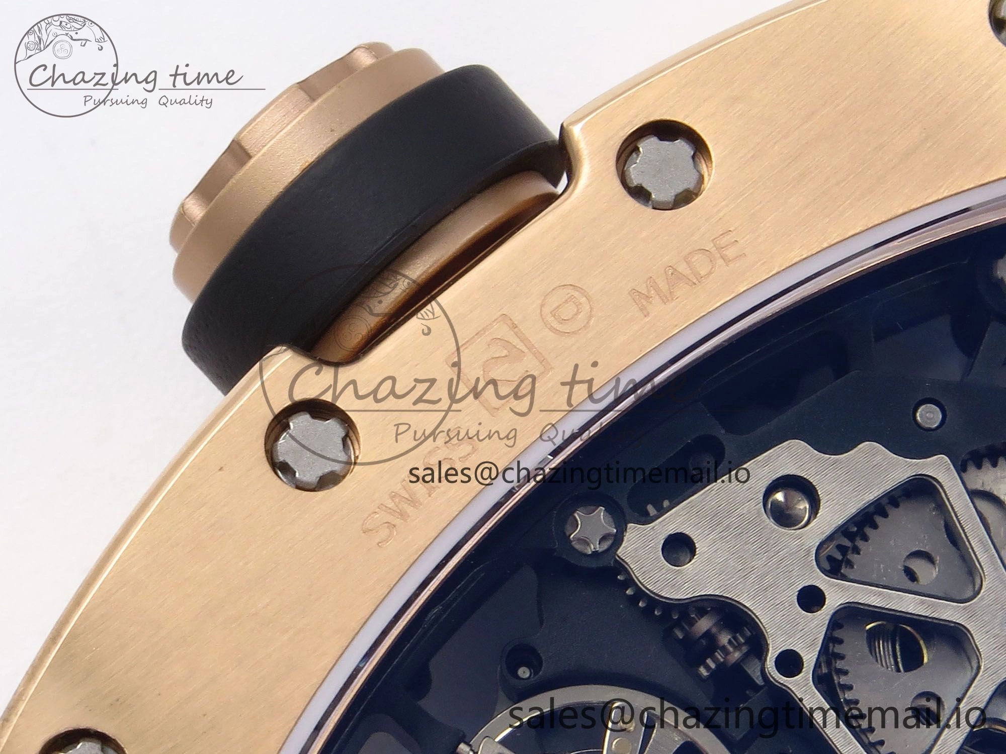 Sleek RM035-02 RG KVF 1:1 Best Edition Skeleton Dial on Red Rubber Strap Clone RMUL 9184